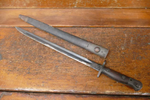 WW2 WWII British Australian 1907 Bayonet SMLE Lithgow With Mangrovite Scabbard