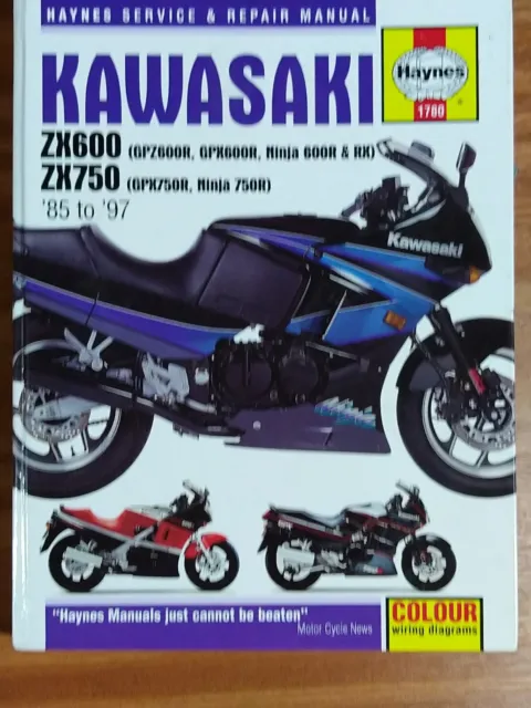 Kawasaki ZX600 & ZX750 '85-'97, GPZ & GPX, Haynes Manual 1780