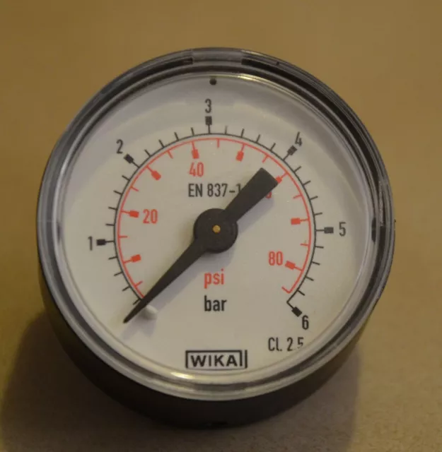 2 St. WIKA Manometer 0 - 6 bar, 40 mm , 1/8 Gewinde