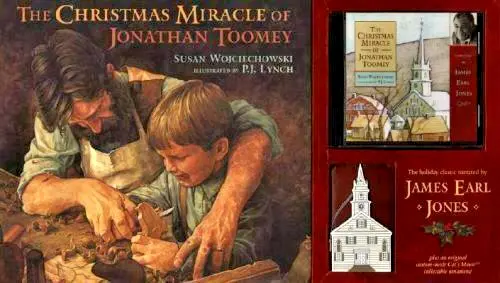 JAMES EARL JONES " The Christmas Miracle " of Jonathan Toomey BOOK/CD/ORNAMENT