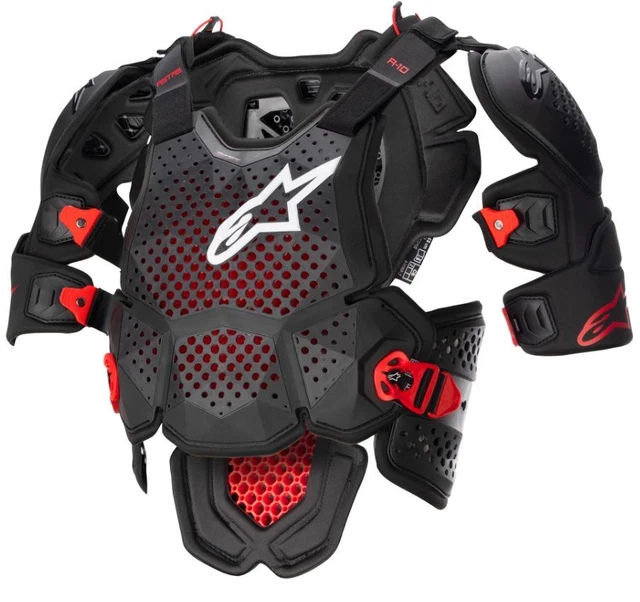 Alpinestars - Pettorina Motocross A-10 V2 Full Chest Protector - Nero/Rosso