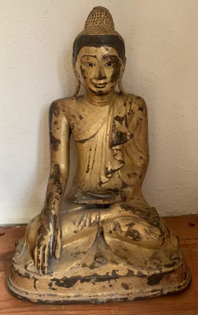 Buddha Asia  Thailand Laos ANTIQUE BUDDHA BURMA STATUE FIGURE OLD Buddha 佛
