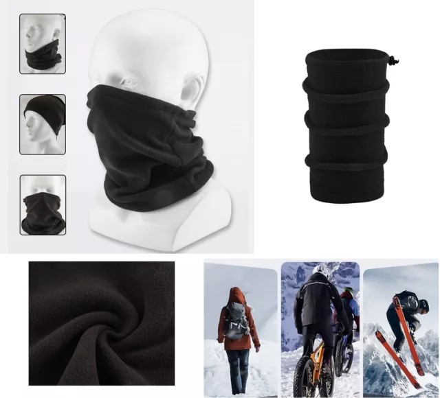 Neck Warmer Winter Fleece Snood Scarf Cap Wrap Thermal Ski Jogging Tube AU