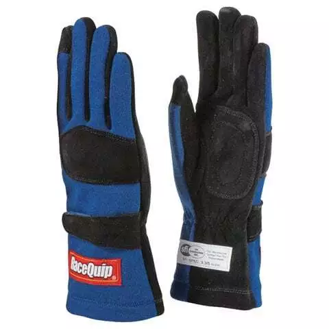 RaceQuip® 355025RQP 355  Series Driving Gloves - SFI 3.3/5 - Black/Blue - Large