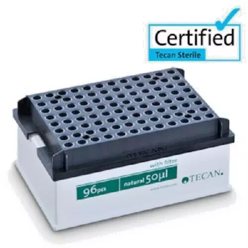 Tecan 50 µL Disposable, Filtered, Sterile Tips 3840 pcs Cat#30038608 Exp:01/2023