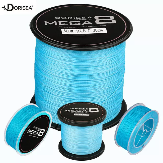 8 Strands Dorisea Blue pe Braided Fishing Line 100M 300M 500M 1000M 2000M 30LB