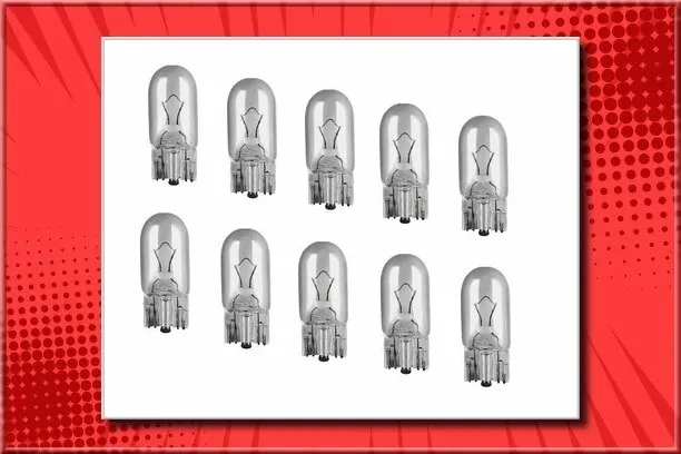 10 x W5W 5W 12V T10 W2.1x9,5d Glüh Lampe Birne Glassockel Standlicht Ford