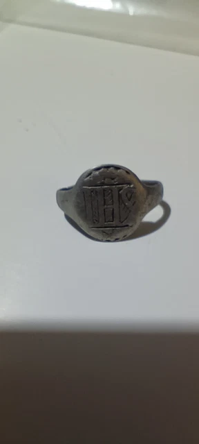 Bague Ancienne Style Prison En Argent Massif 925 - Taille 54, Vintage, Sans Marque