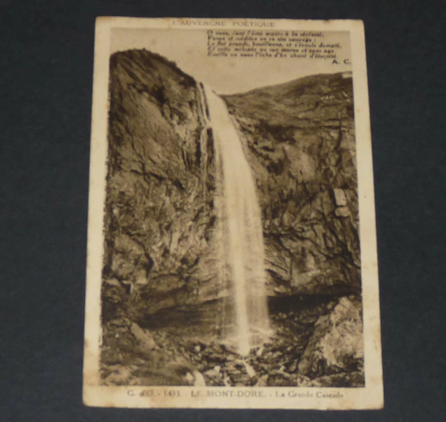 Cpa Carte Postale Le Mont-Dore Puy-De-Dome Grande Cascade Auvergne