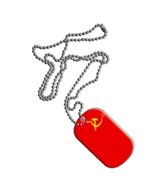 Dog Tag Fahne Flagge UDSSR Sowjetunion DogTag 3x5cm Kette mit Anhänger
