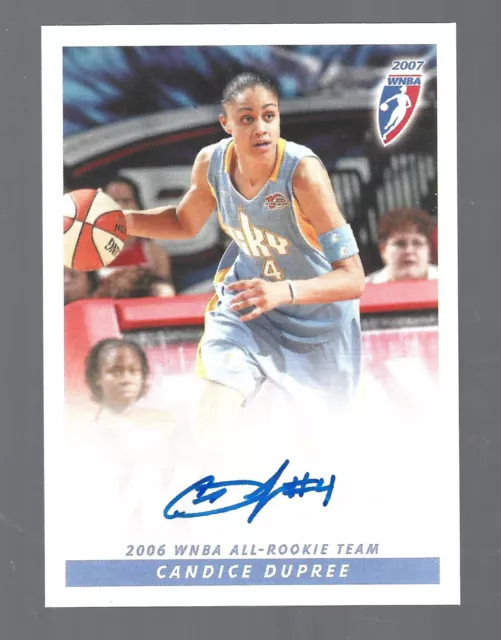 Candice Dupree AUTOGRAPH Chicago Sky 2007 WNBA Rittenhouse AUTO Basketball Card