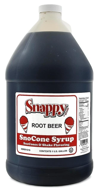 Popcorn Root Beer Sno Cone Syrup, 1 Gallon, 11 Pound