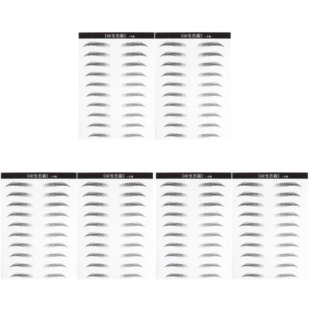 3x Temporaire Faux Sourcils Imitation Sourcils Sourcils Transfert Autocollants