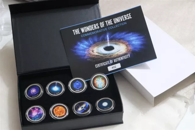 🧭 🇬🇧 Uk Gb The Wonders Of Universe - 8 Medal Set In Box Only 995 Made B70 #2