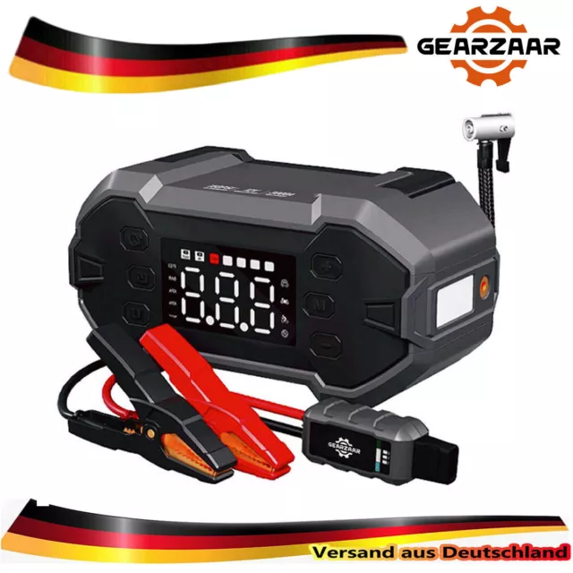 3000A Auto Starthilfe 12V Jump Starter Ladegerät Booster Powerbank 20000mAh LED