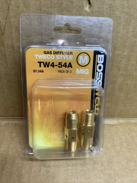 2 Pack Of Bossweld Gas Diffuser TWECO Style TW4-54A 91.54A MIG Dynaweld (2-86)