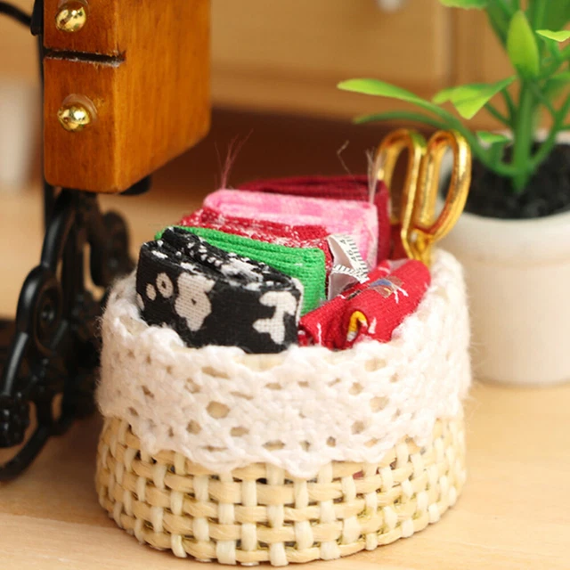 Child Decorative Mini Cloth Basket Landscaping Miniature Toy