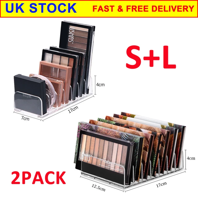 2pack Makeup Palette Organizer Eyeshadow Clear Acrylic Cosmetic Stand Holder new