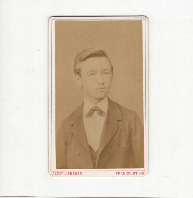 Alexander Liebener CDV Foto Feiner Junge - Frankfurt Main 1870er