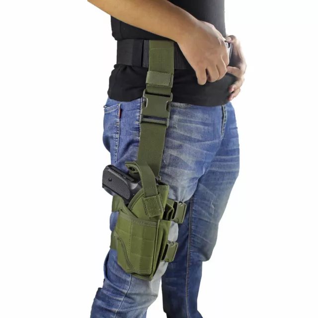 Tactical RIght Hand Thigh Gun Holster Adjustable Drop Leg Pistol Hunting  Holster