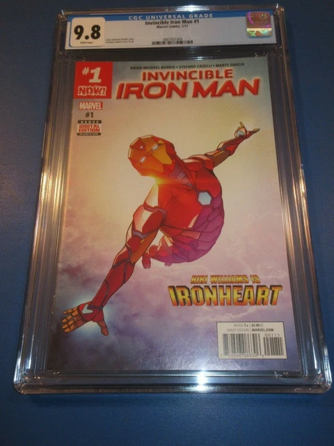 Invincible Iron Man #1 1st solo Riri Williams Ironheart CGC 9.8 NM/M Gem Wow