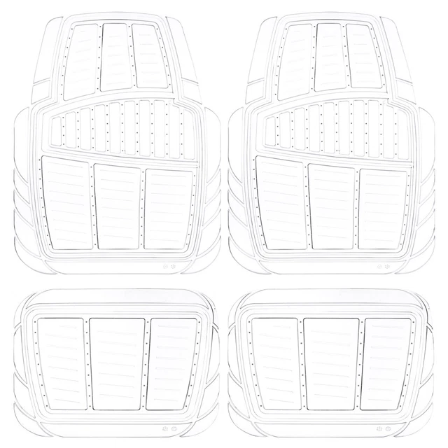 Auto Drive 4PC PVC Floor Mats Toll Clear - Universal Fit