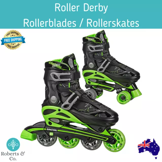 Roller Derby Rollerblades / Rollerskates Size AU 2-5 Inline Skates Roller Skates