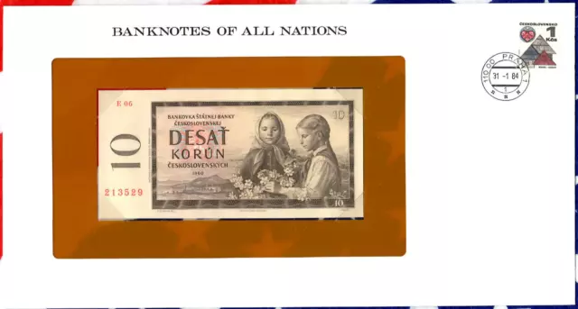 Banknotes of All Nations Czechoslovakia 1960 10 Korun P-88c UNC E.06 213829