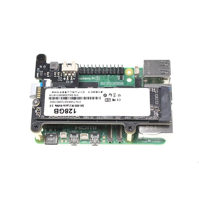 FOR RASPBERRY PI 5 M2 NVMe SSD Expansion Board High Speed Storage ...