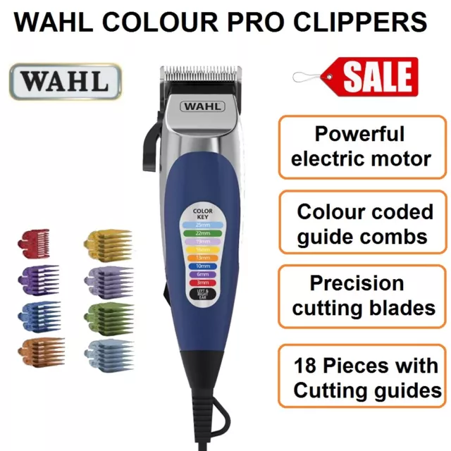 WAHL Hair Clippers Mens Color Pro Haircut Trimmer Clipper Shaver Corded Electric