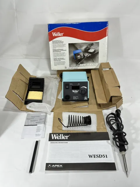 WELLER WESD51 Digital Soldering Station with PES51 Soldering Iron ~ NEW Open Box
