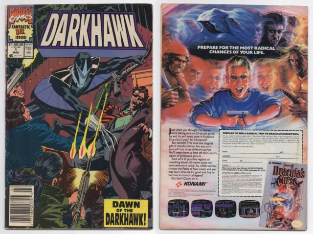 Darkhawk #1 (VG+ 4.5) NEWSSTAND 1st appearance & Origin Chris Powell 1991 Marvel