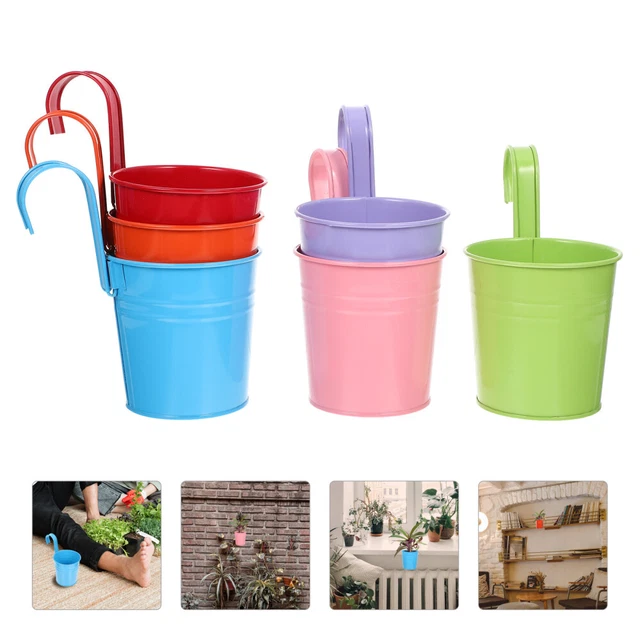 6pcs suspendus en fleur de fleur balcon fleur pots de fleurs créatives