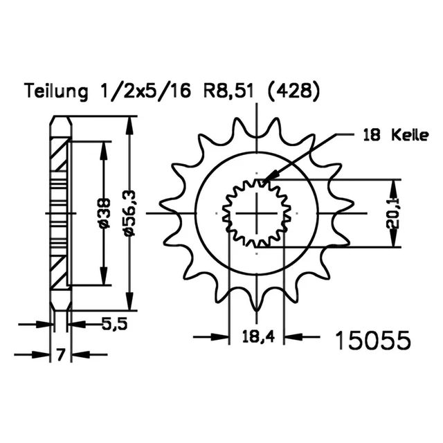 Pignone Tuning 36 Denti Per Dinli 450 DL 901 Quad ATV – Made In Germany – Maggiore Velocità