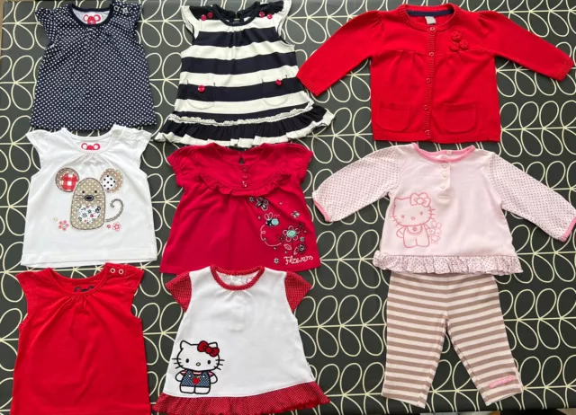Baby girls TU Clothes Bundle 3-6 months Tops Cardigan Leggings 9 Items