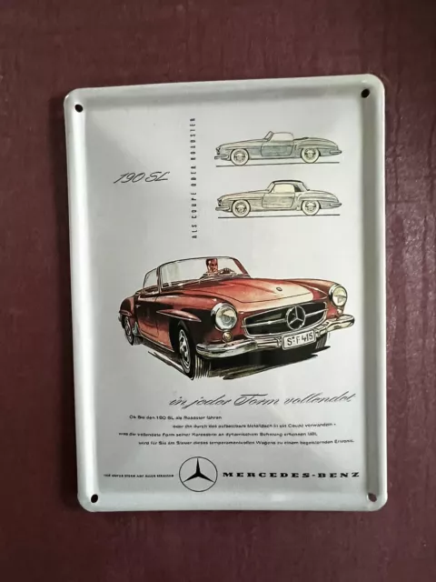 Kleines Blechschild Mercedes Benz 190 SL