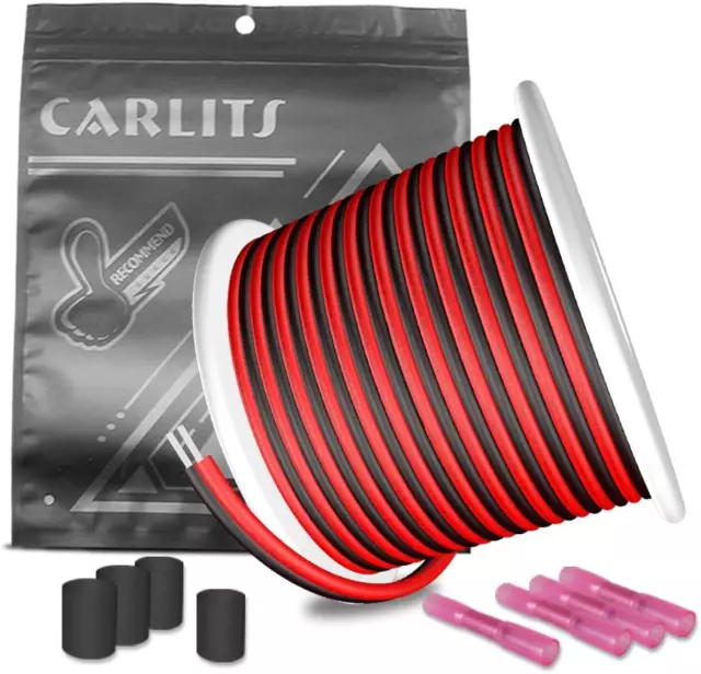 15 M 2X0.81Mm² 18AWG Cavo Di Prolunga Cavo 50FT Rame Puro Stagnato 18 Gauge Cavo