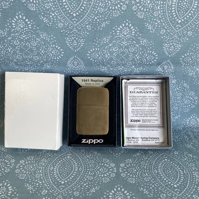 Zippo Brushed Brass 1941 Replica Windproof Pocket Lighter, 1941B