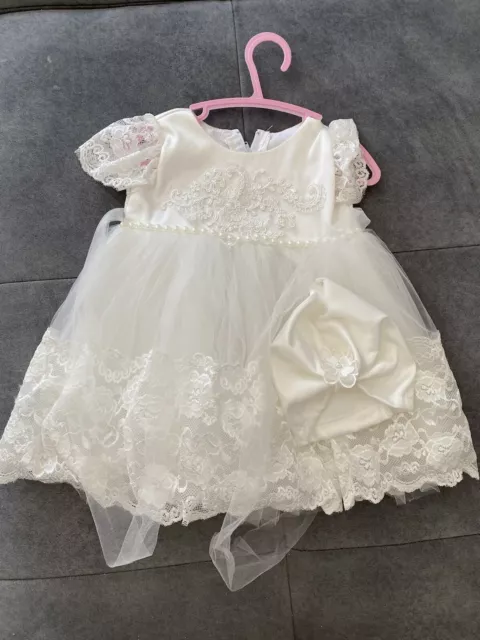 Baby Taufkleid Hochzeit mit Mütze NEU Gr.68