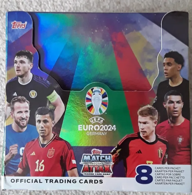 Full Box (36 packets) Topps Match Attax UEFA EURO 2024 Trading Cards Collection