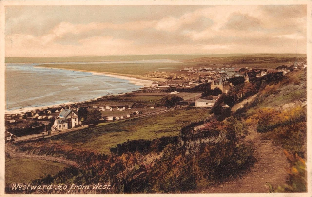 WESTWARD HO DEVON~VUE Élevée De L'ouest~Frith #88636 Photo Postcarte En ...