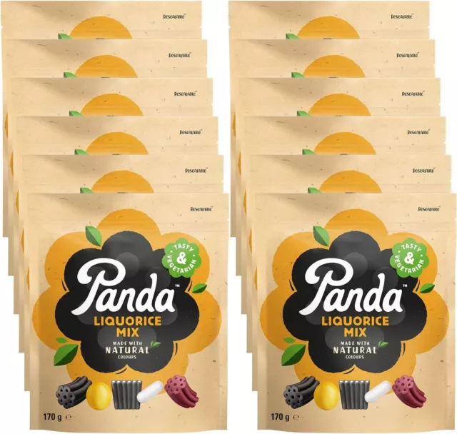 Panda ® | Natural Liquorice Mix | Licorice Sweet Made with 170 g (Pack of 12)