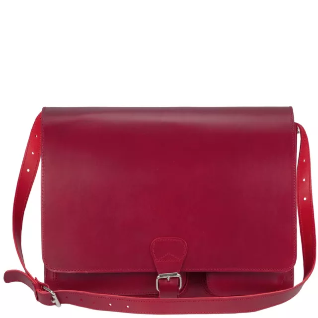 Ruitertassen Umhängetasche Leder Posttasche Messenger Lehrertasche Tasche rot