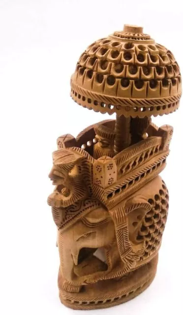 Estatua/obra de exhibición hecha a mano de elefante Ambari tallada en... 3