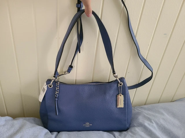 COACH SMALL MIA Shoulder Bag Crossbody Classic Blue Lavender