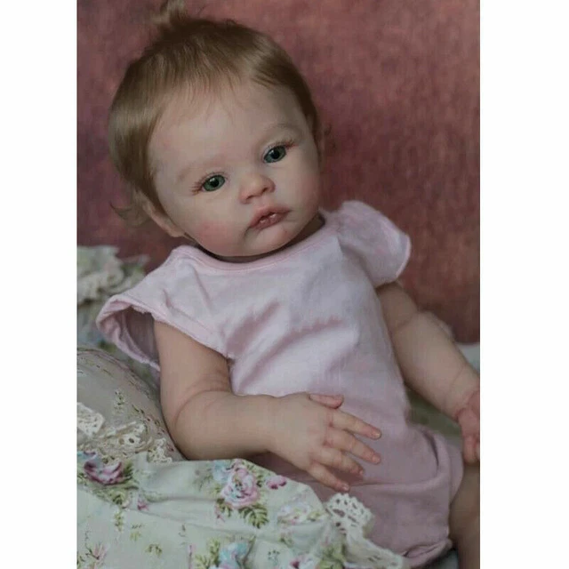 19'' Reborn Baby Doll Cute Girl Body Vinyl Newborn Baby Dolls Lifelike Gift Toy