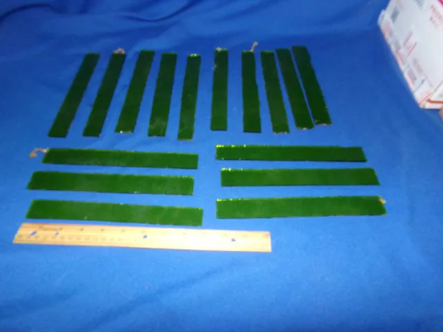 Vintage Cut Green Glass - 16 Piece lot for Craft, Wind Chime or Chandelier