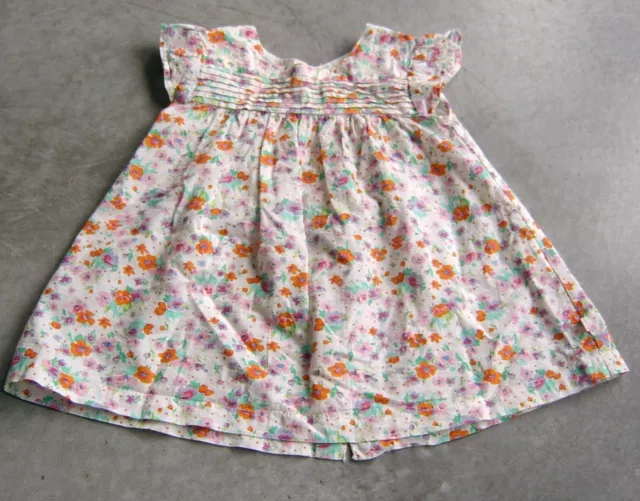 Bebe By Minihaha Baby Girls Floral Summer Dress Sz 3 - 6 Months (00)