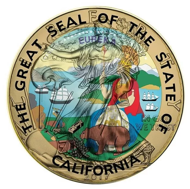 2017 Seal of California  American silver Eagle 1 oz coin