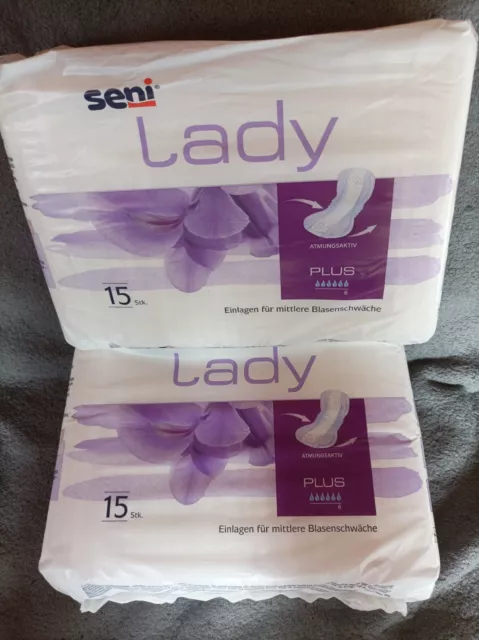 30 Seni Lady Plus Hygieneeinlage Inkontinenz Slip Einlagen 6 Tropfen Binden